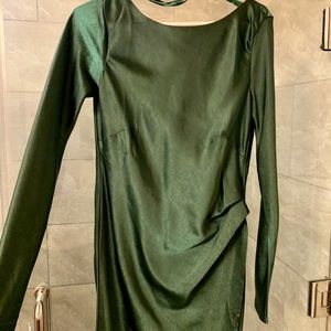 Long sleeve green dress!
